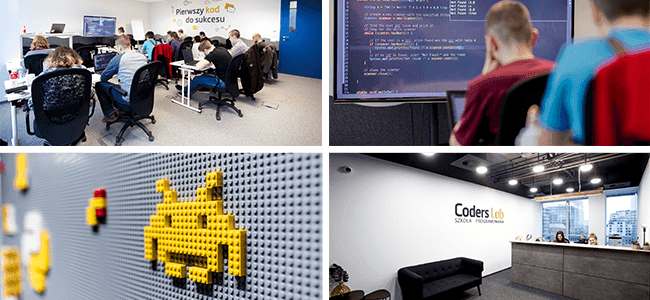 Zdjęcia biura warszawskiego Coders Lab, w którym odbywają się kursy stacjonarne